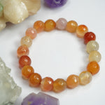 Load image into Gallery viewer, Mixed Carnelian Bracelet  - Round Cut Beads 12mm
