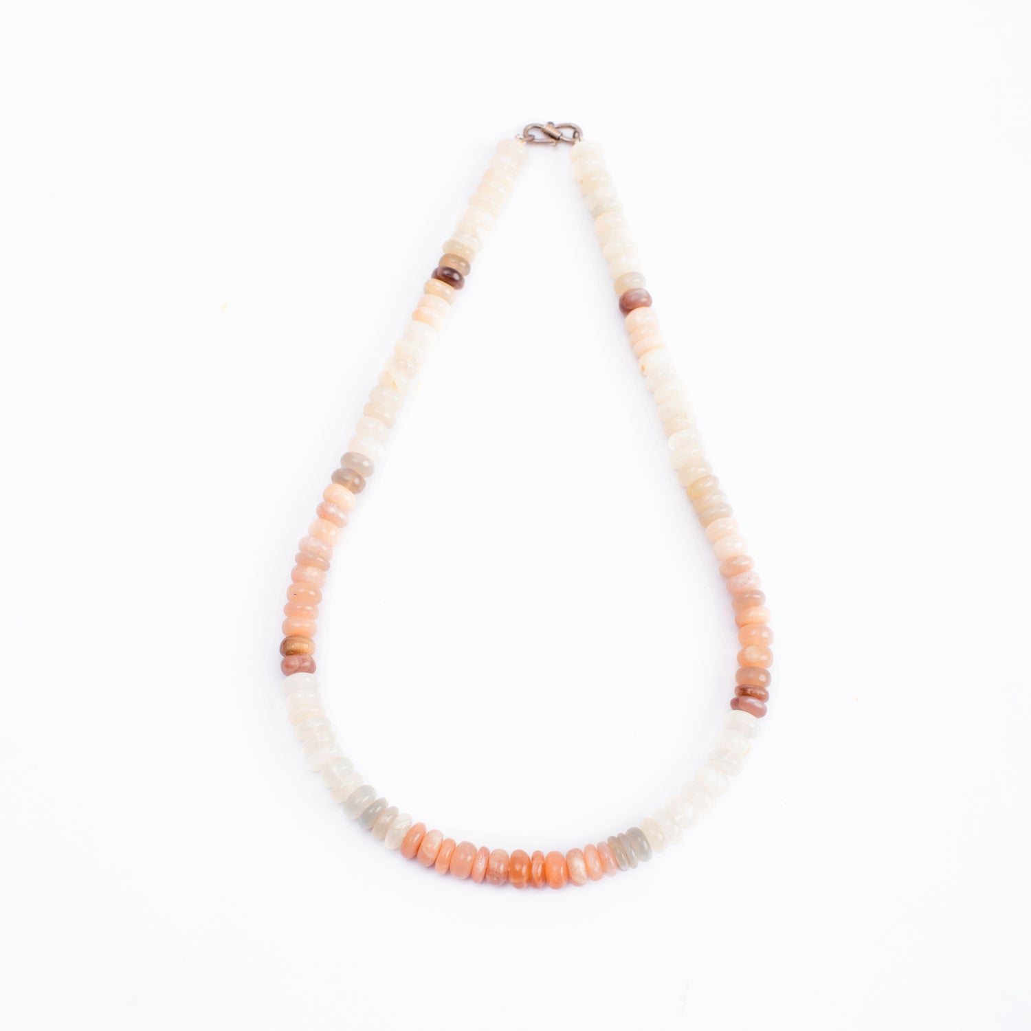 Moonstone Multicolored Oval Beads Necklace