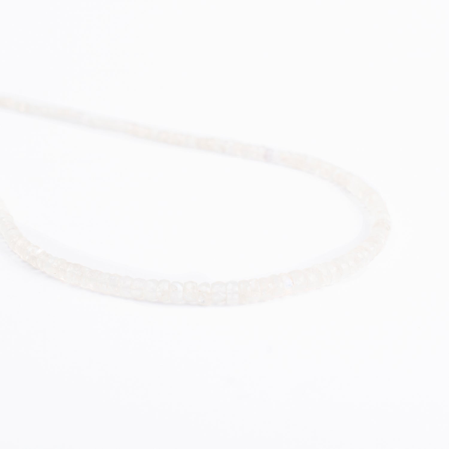 Moonstone Oval Beads Necklace 2mm