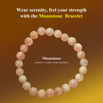 Load image into Gallery viewer, Moonstone Bracelet:  Intuition and New Beginnings
