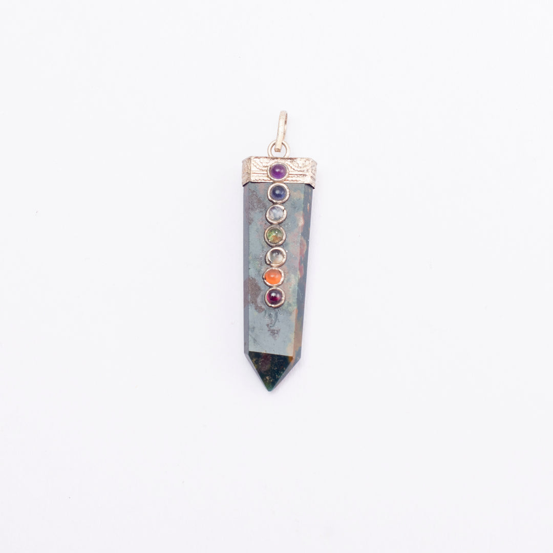 Flat Pencil with Chakra Stones Pendants