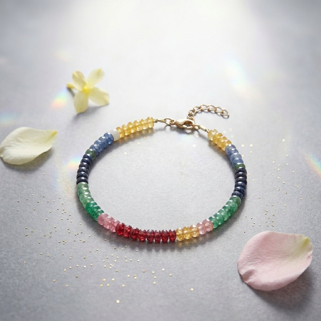 Multistone Semi Precious Bracelet