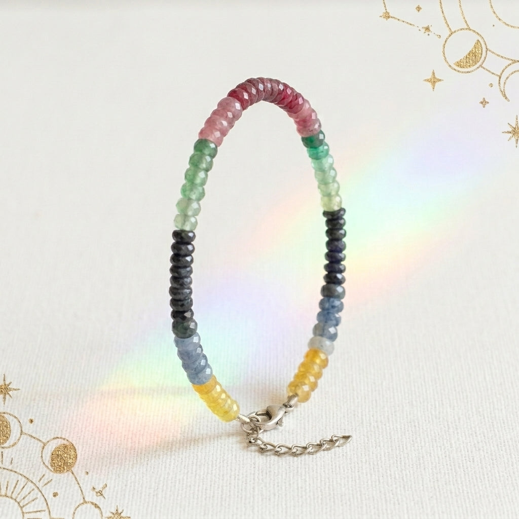 Multistone Semi Precious Bracelet