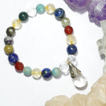 Load image into Gallery viewer, Multistone with Drop Shaped Bead Bracelet: Symphony of Colors and Energies
