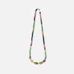 Load image into Gallery viewer, Multistone Necklace - with Ruby, Yellow Sapphire and Green Aventurine Bead
