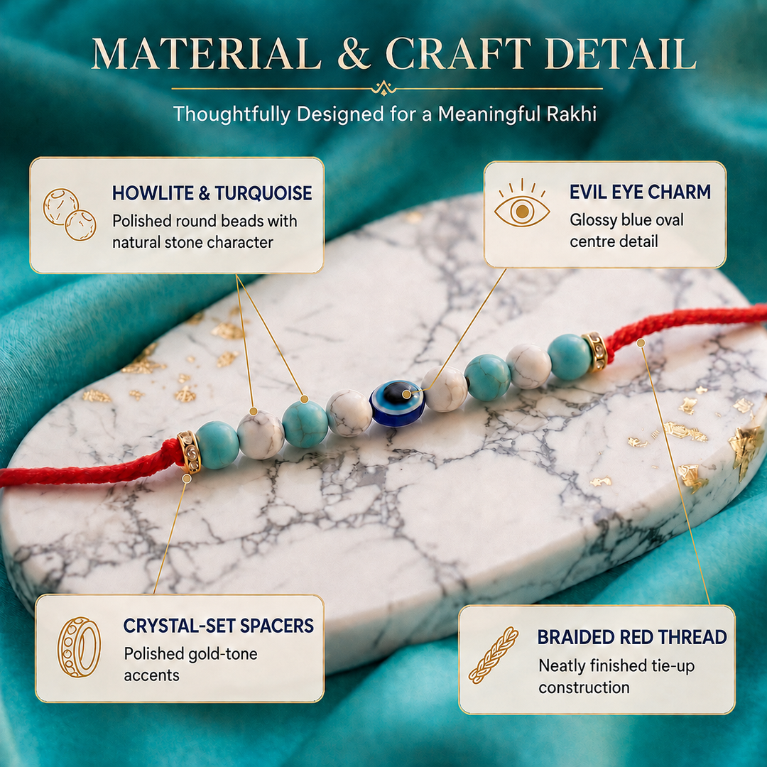 Nazar Protection Crystal Rakhi