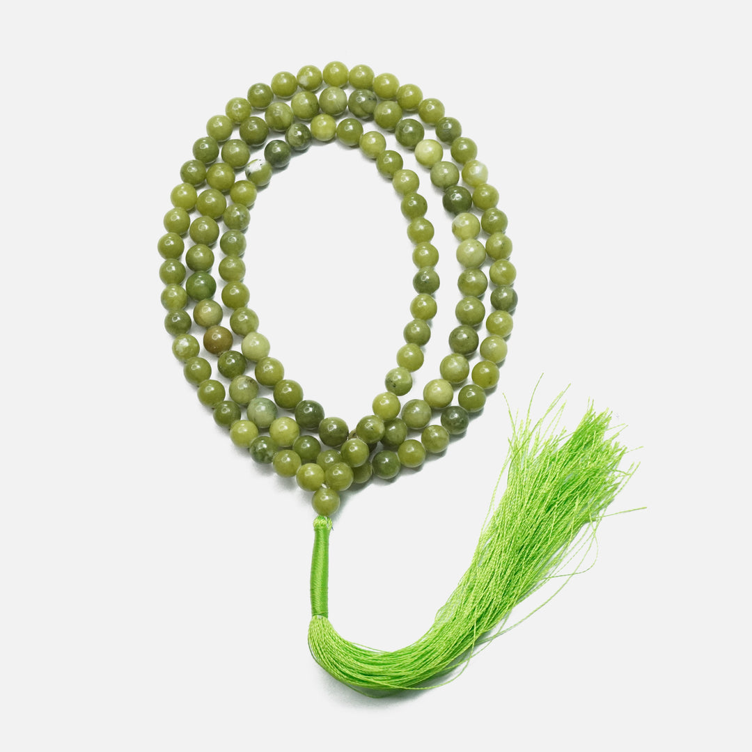 Nephrite Jade Japamala: Protection and Balance
