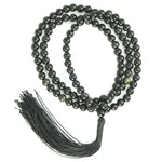 Load image into Gallery viewer, Black Obsidian Japamala: Removes Negativity - Round Plain Beads 8mm
