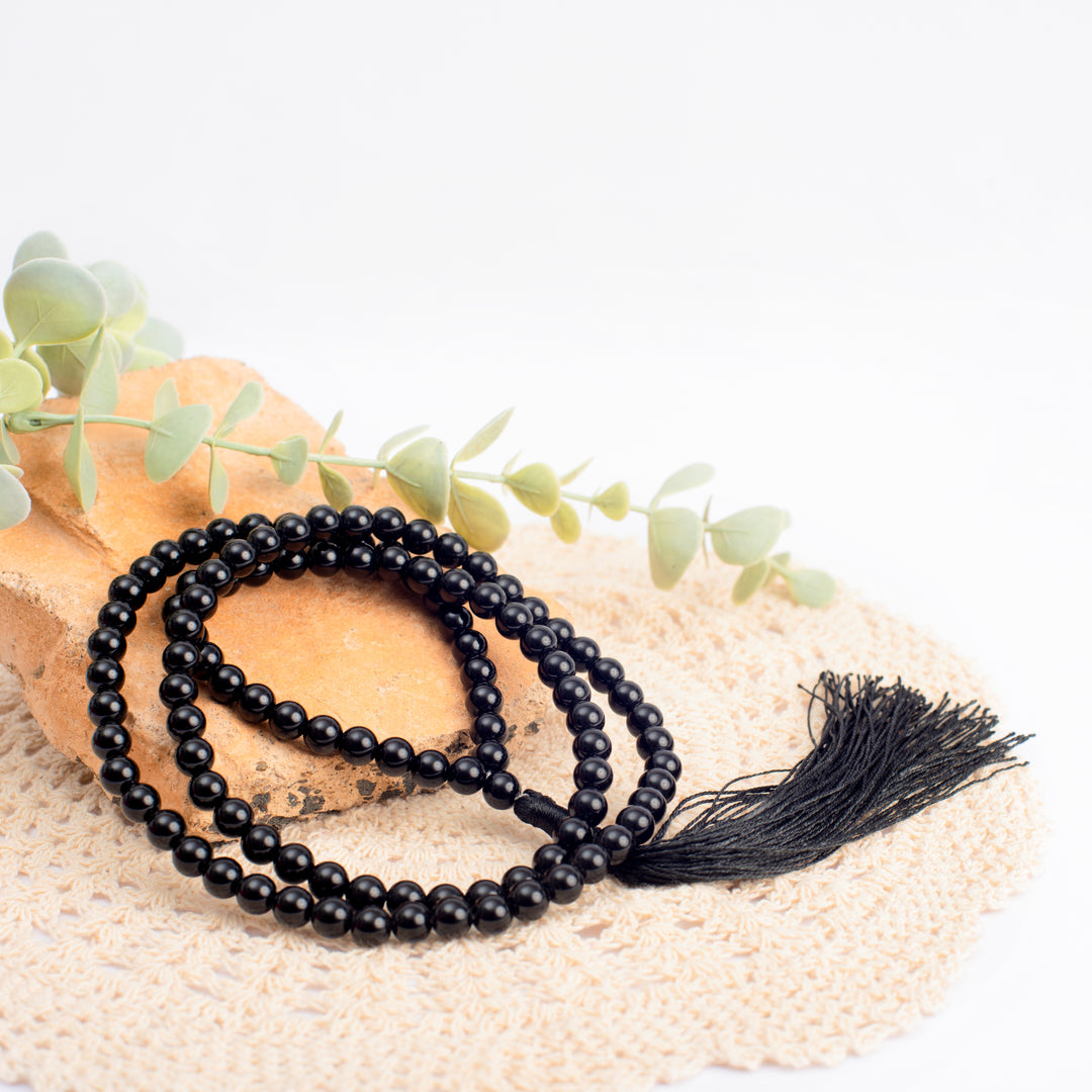 Black Onyx Japamala: Concentration