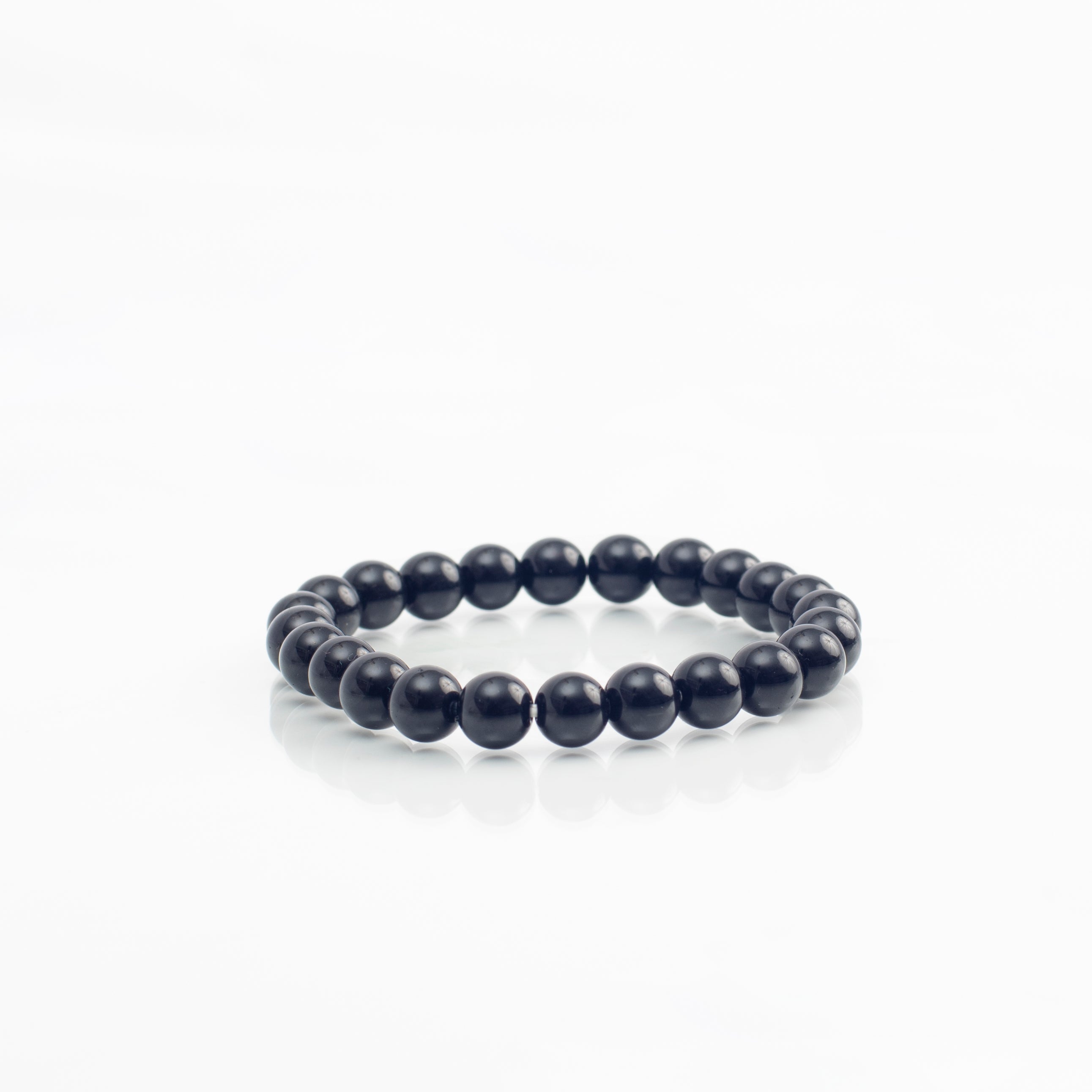 Onyx Black Round Beads Bracelet