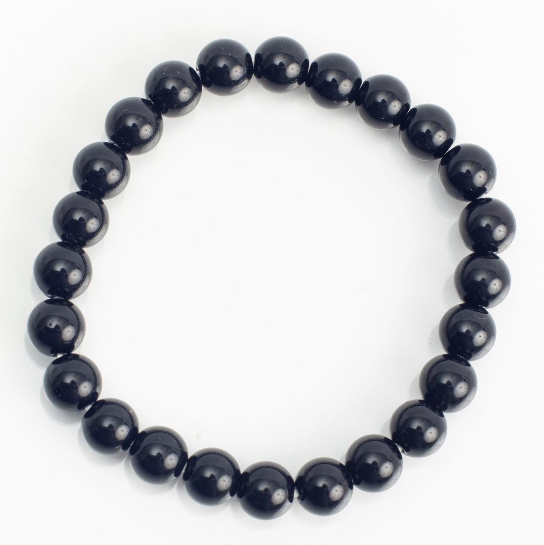 Black Onyx Bracelet: Concentration - Round Beads 8mm