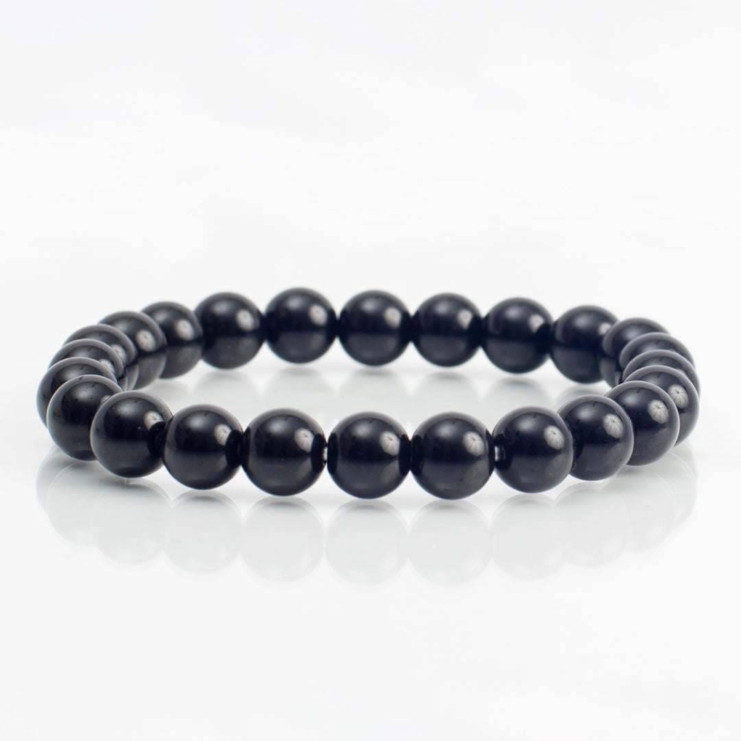 Black Onyx Bracelet: Concentration - Round Beads 8mm