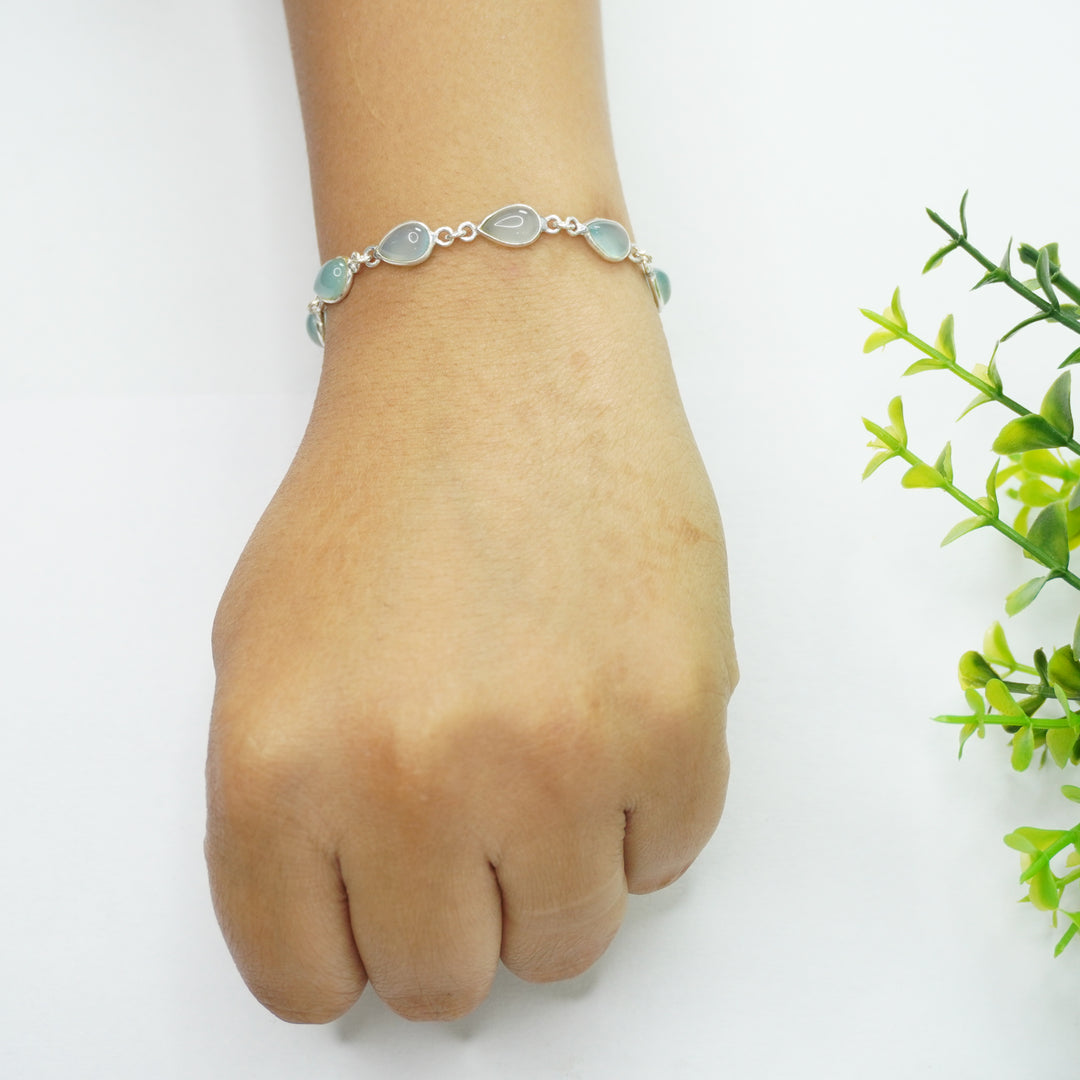 Opalite Silver Bracelet