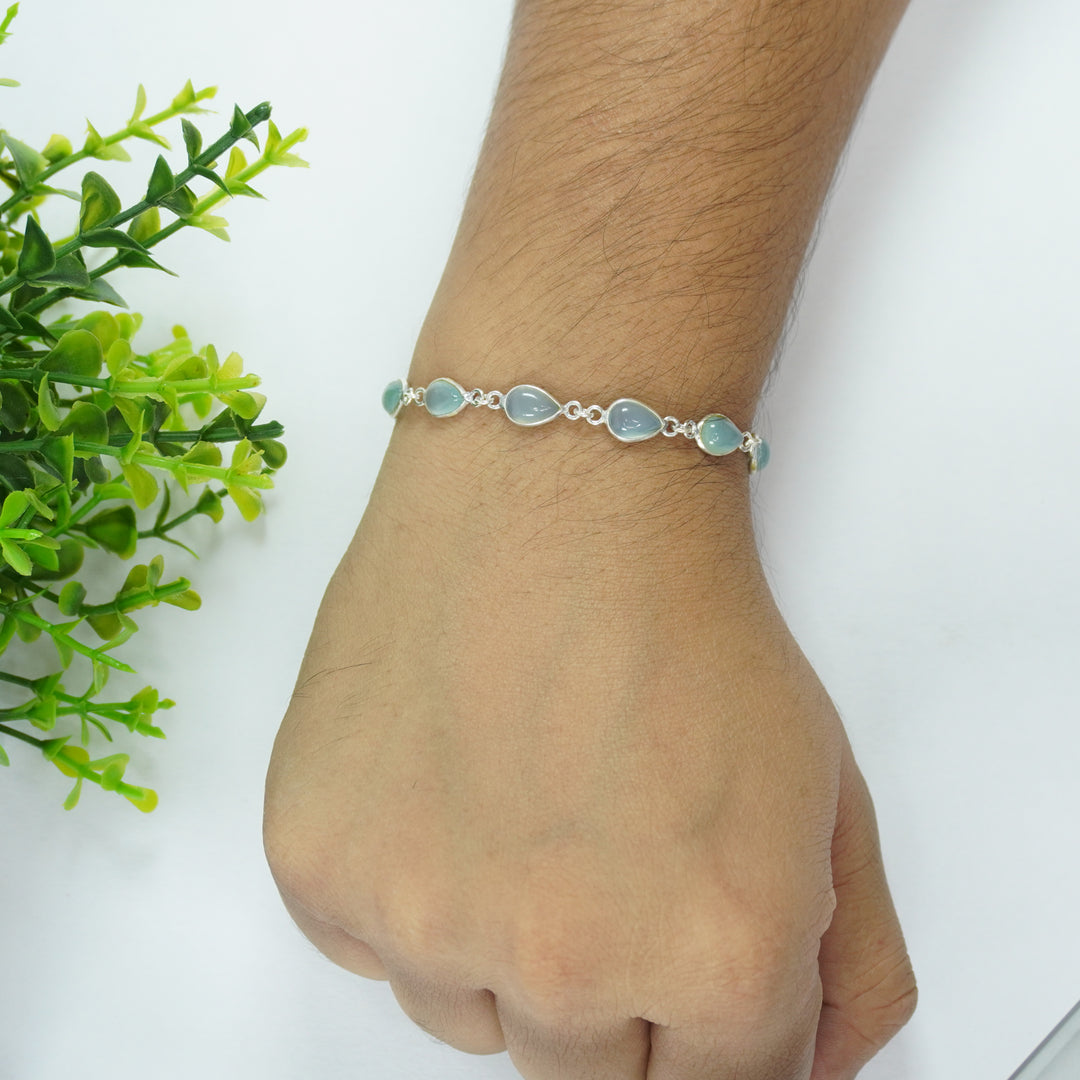 Opalite Silver Bracelet