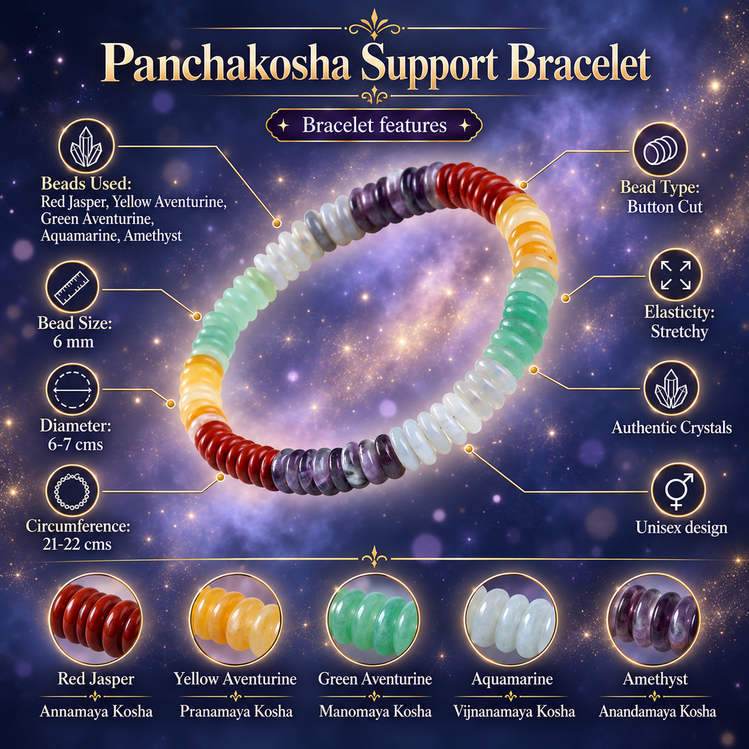 Panchakosha Support Bracelet: Button Beads