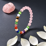 Load image into Gallery viewer, Pink Quartz Bracelet: Colorful Cat's Eye Stones