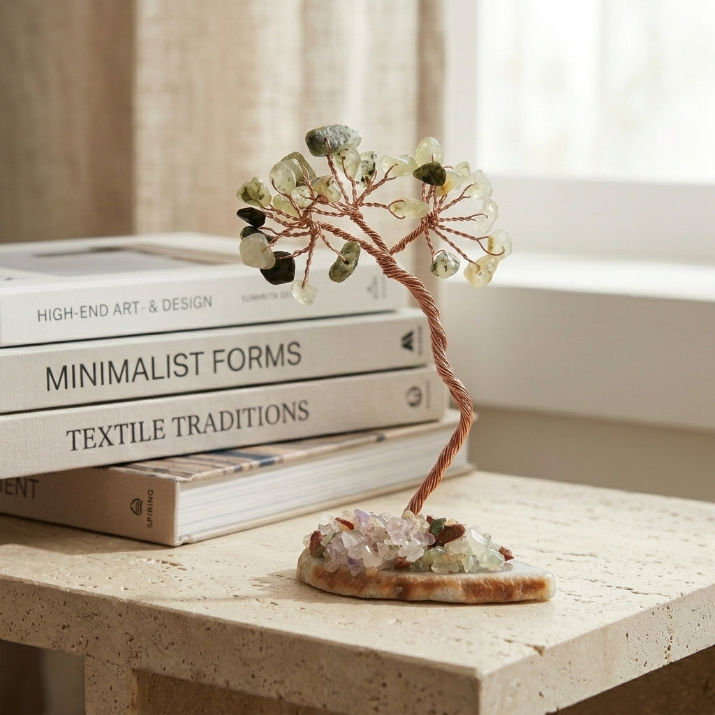Prehnite Crystal Tree Agate Base