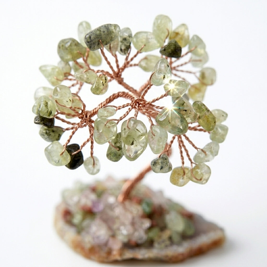 Prehnite Crystal Tree Agate Base