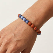 Red jasper and sodalite