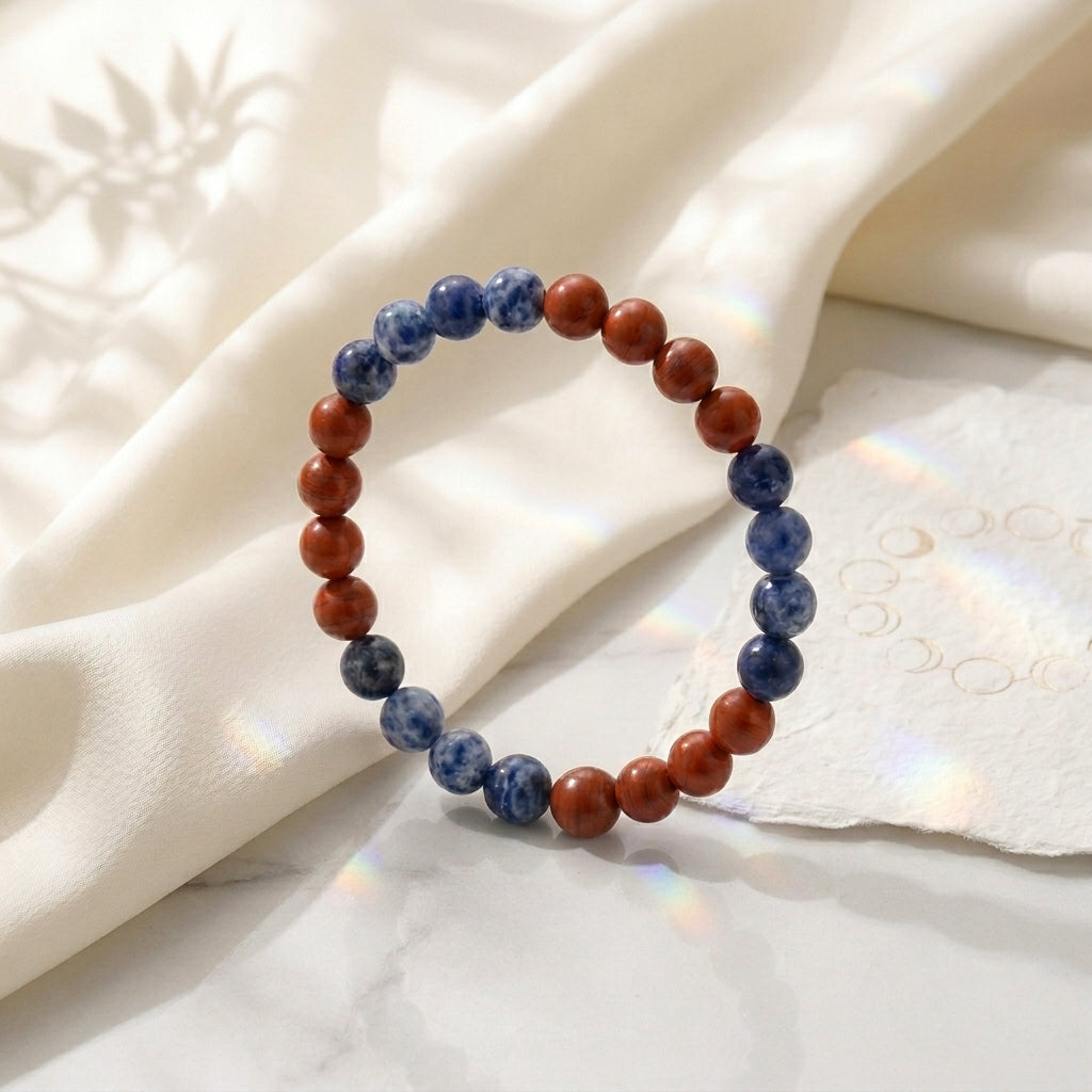 Sodalite and Red jasper