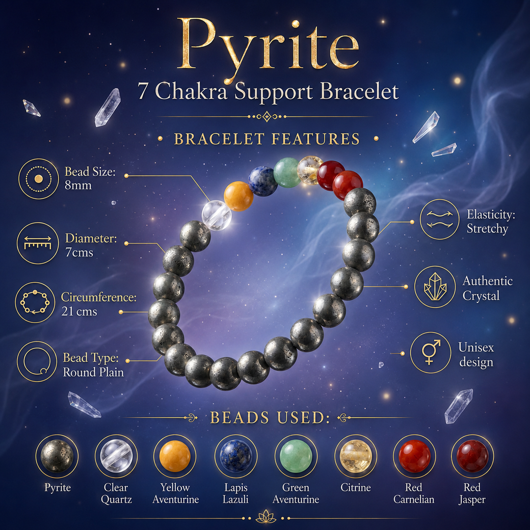 Pyrite Bracelet: 7 Chakra Support