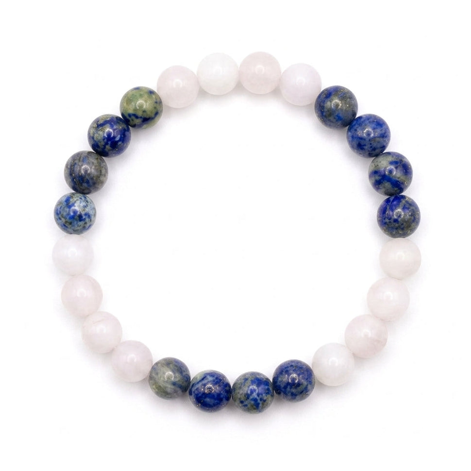 Royals Energy Bracelet – RR Jersey Edition (Rose Quartz & Lapis Lazuli)
