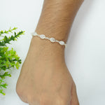 Load image into Gallery viewer, Rainbow Moonstone Silver Bracelet
