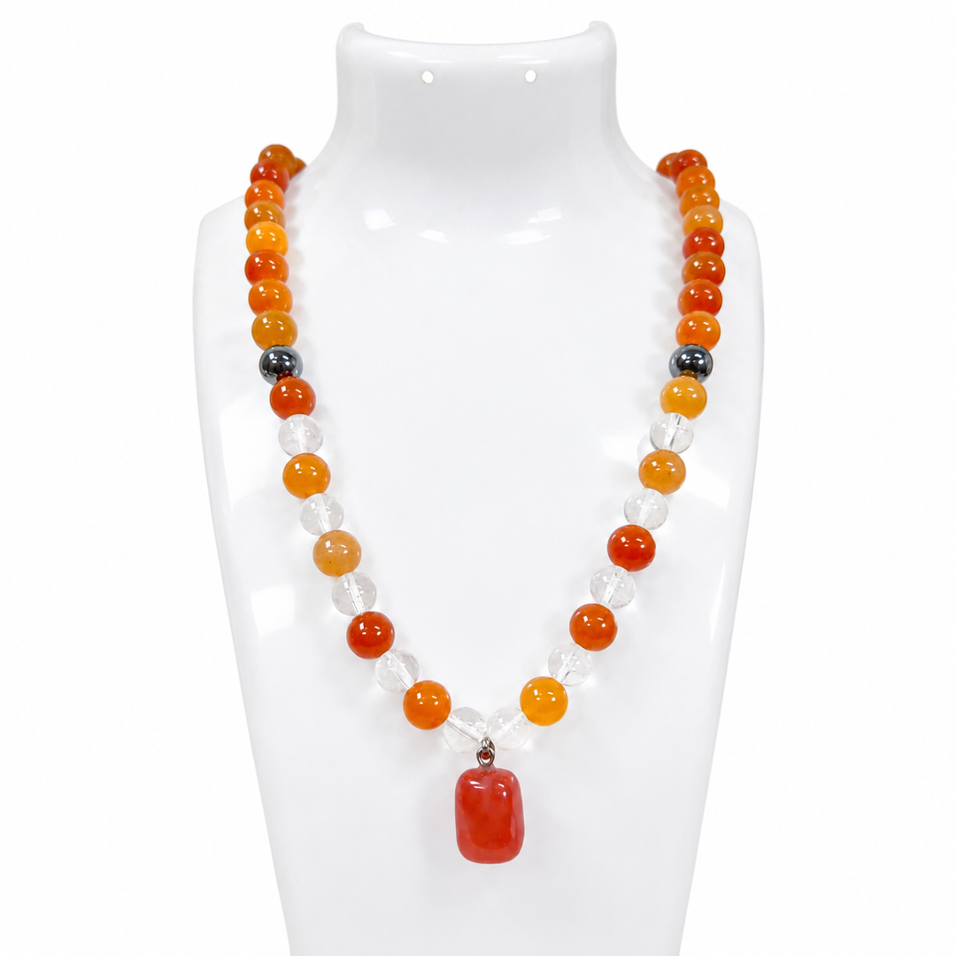 Red Aventurine Festive Wear Necklace
