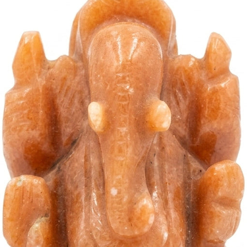 Red Jade Ganesha Idol 