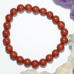 Red Jasper Bracelet - Round Beads 8mm