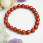 Red Jasper Bracelet - Round Beads 8mm