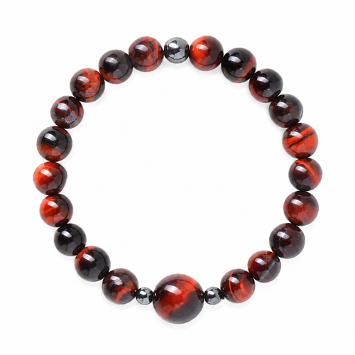 Red Tiger's Eye Bracelet: 8+12 mm