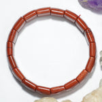 Load image into Gallery viewer, Red Jasper Bracelet - Square Beads
