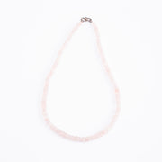 Rose Quartz Necklace Oval Beads 6mm