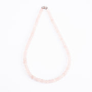 Rose Quartz Oval Beads Necklace 8mm