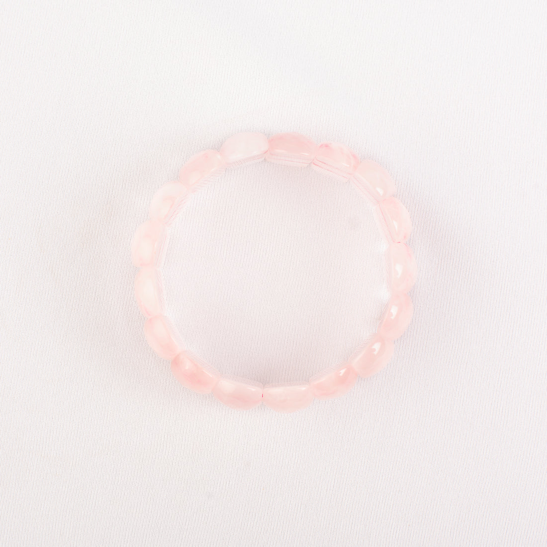 Rose Quartz Oval Beads Bracelet