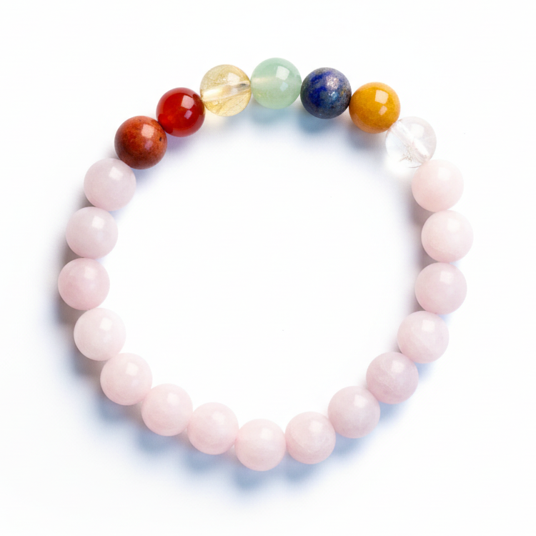 Rose Quartz Chakra stones Bracelet