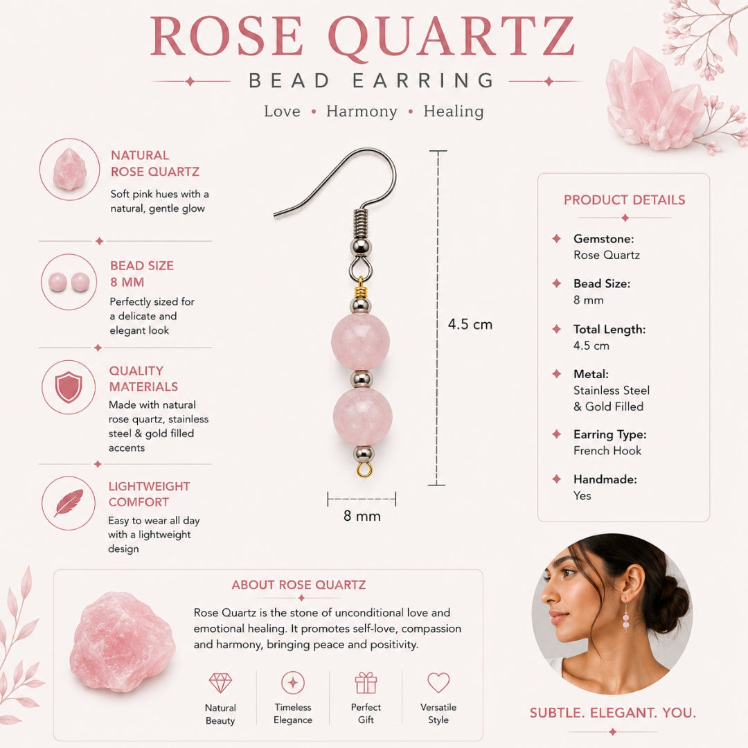 Rose Quartz Earings
