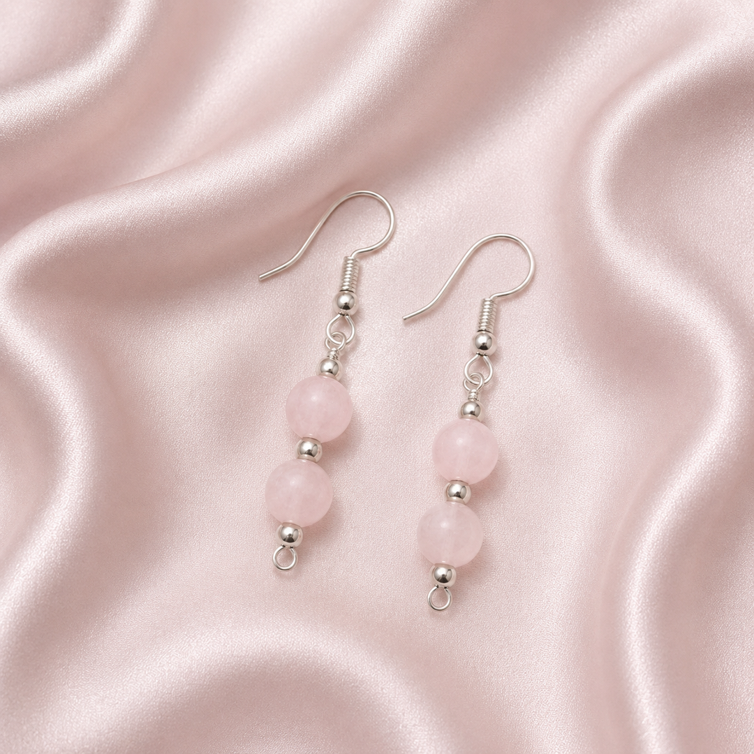 Rose Quartz Earings