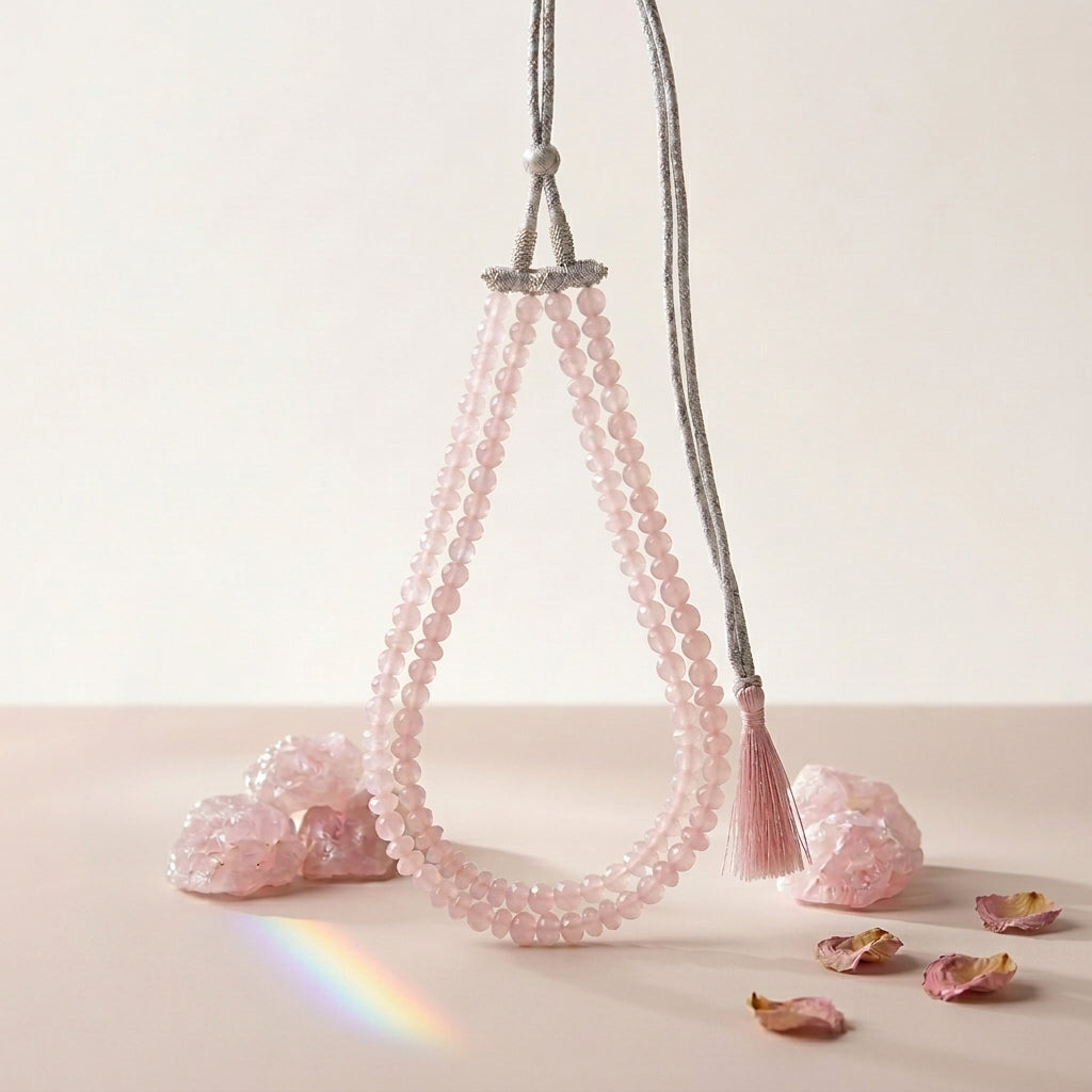 Rose Quartz with Pearls Necklace