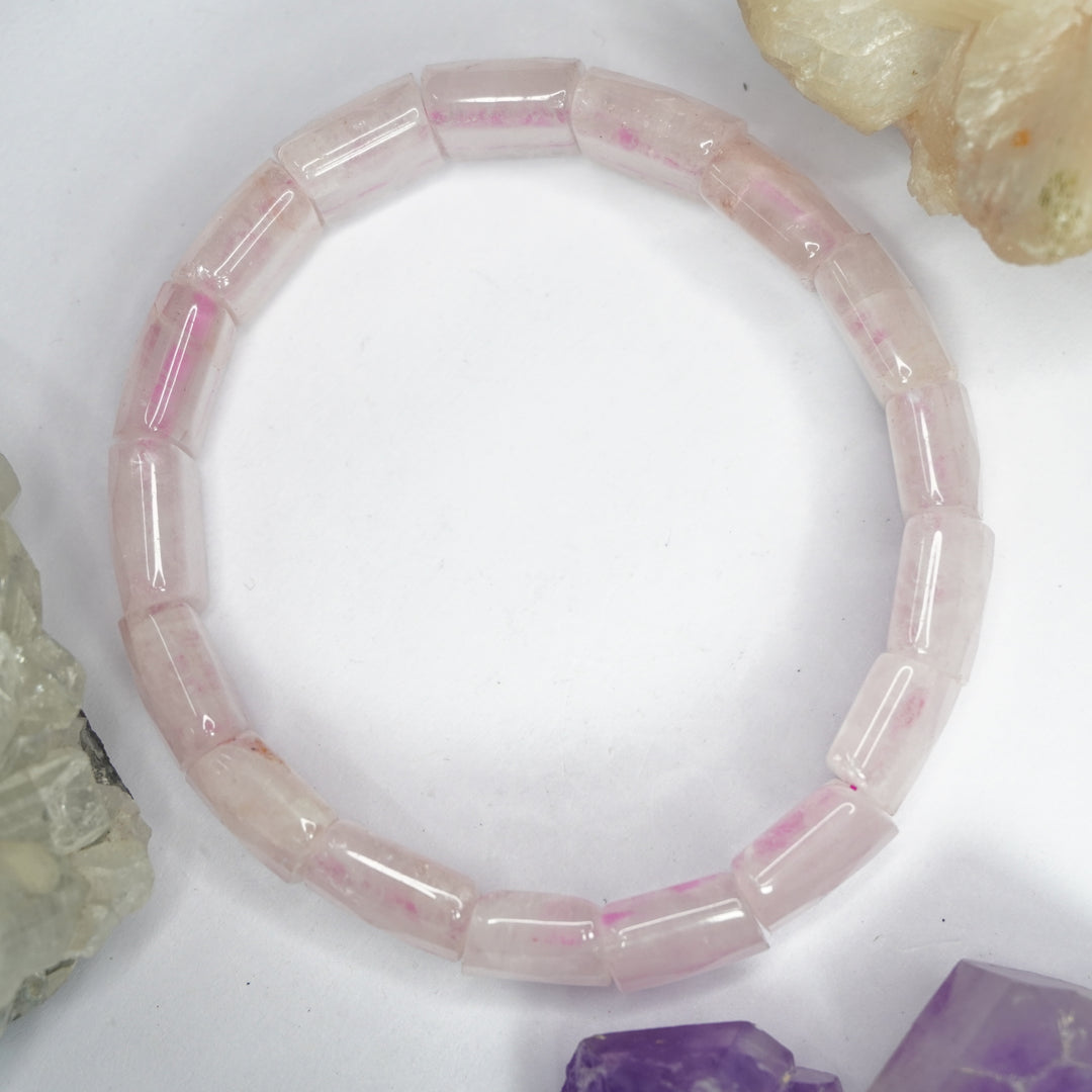 Rose Quartz Bracelet: Self Love - Square Beads