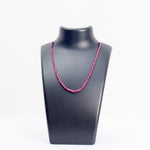 Ruby Burma oval Beads Necklace 3mm