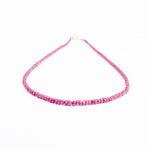 Ruby Burma oval Beads Necklace 3mm