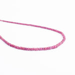 Ruby Burma oval Beads Necklace 3mm