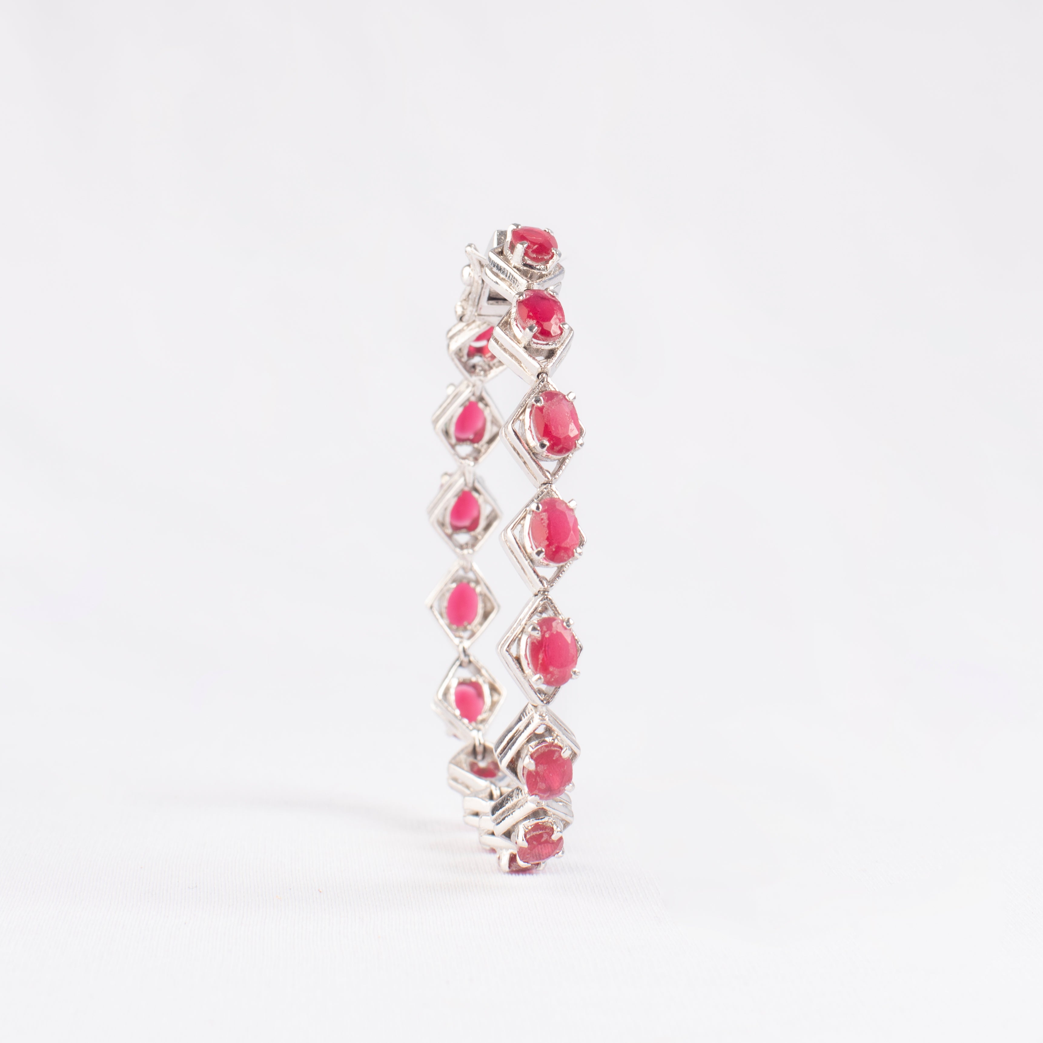 Ruby Silver Bracelet