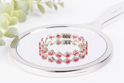 Ruby Silver Bracelet