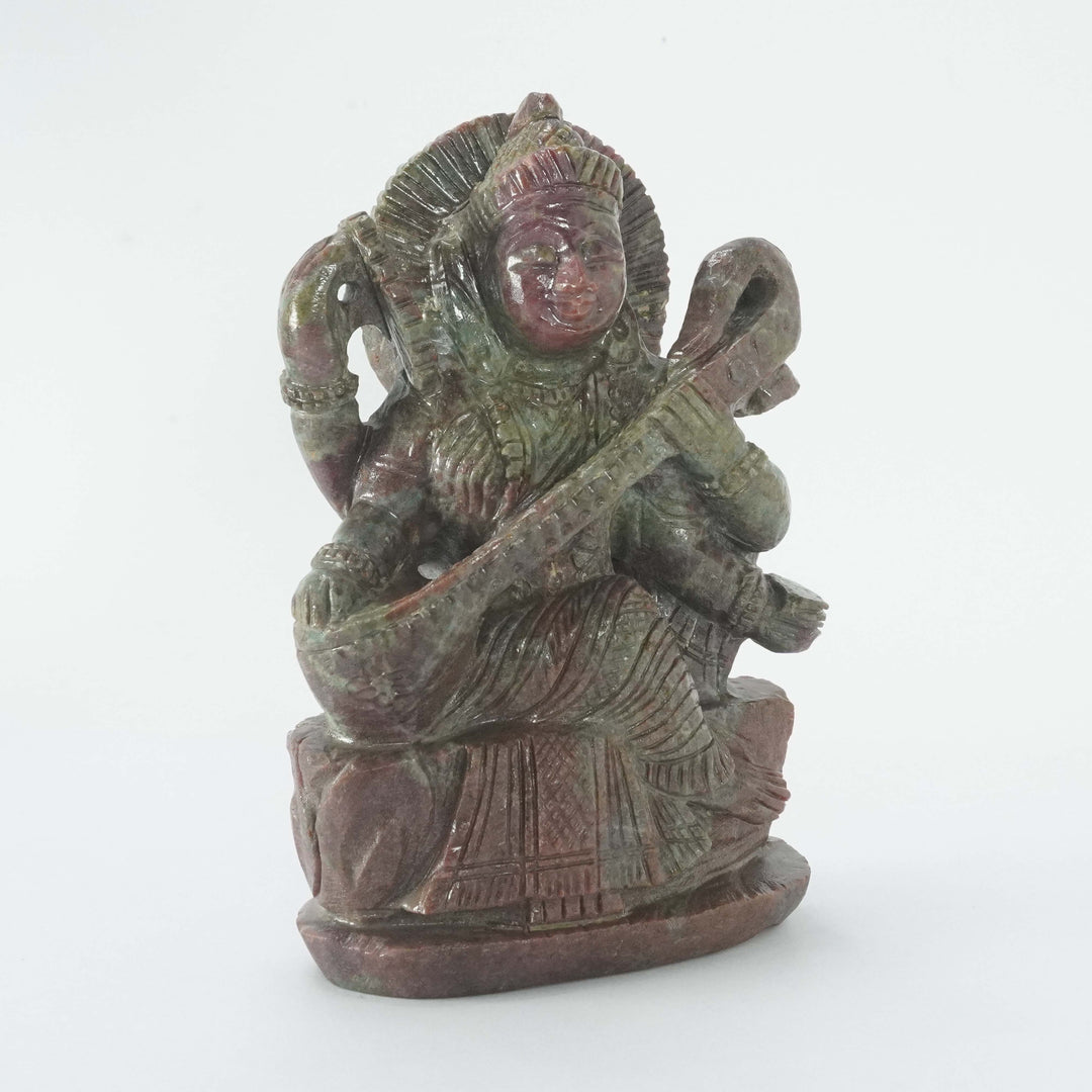 Ruby Zoisite Saraswati Idol | 1901-2000 gms