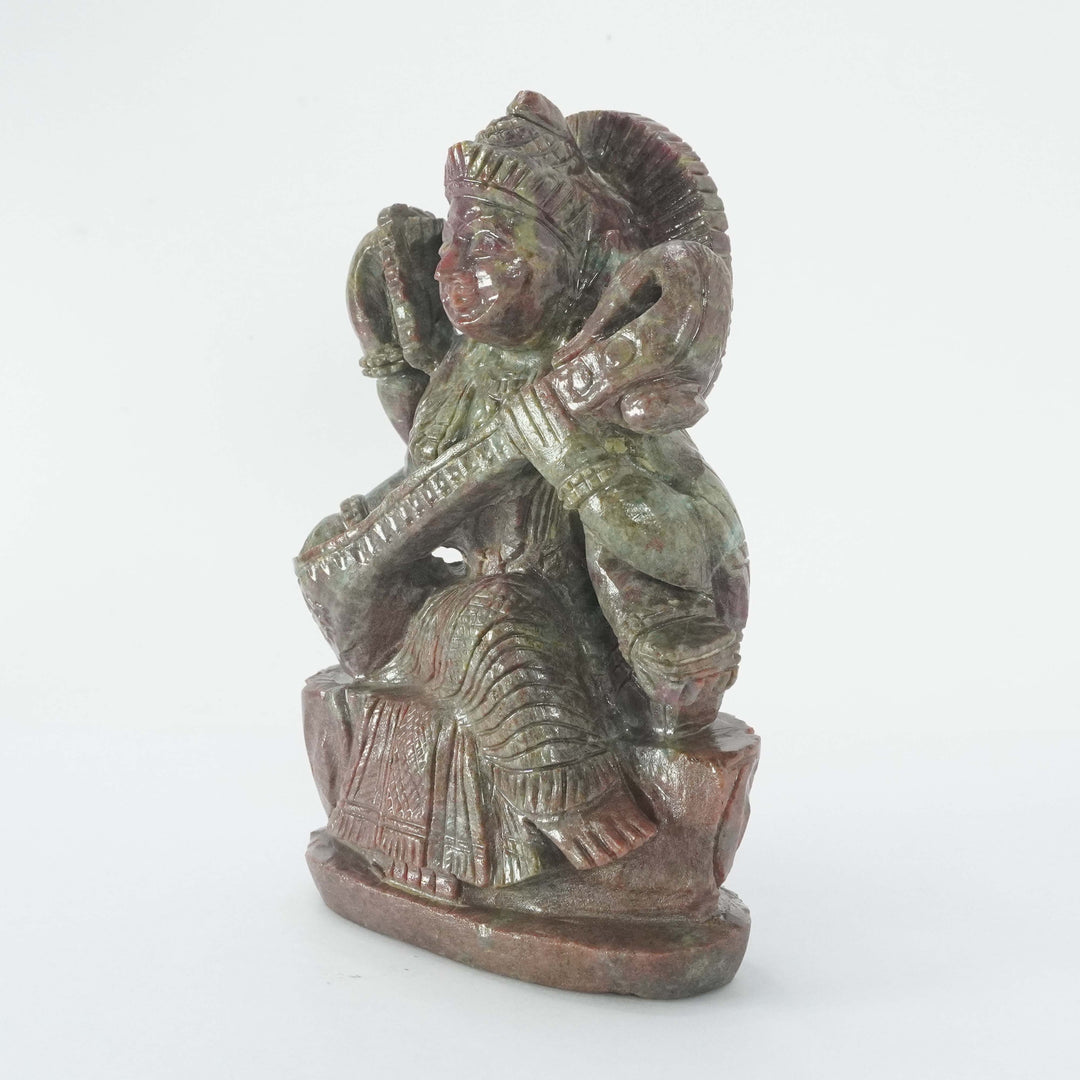 Ruby Zoisite Saraswati Idol | 1901-2000 gms