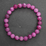 Ruby Bracelet - Round Cut Beads 8mm