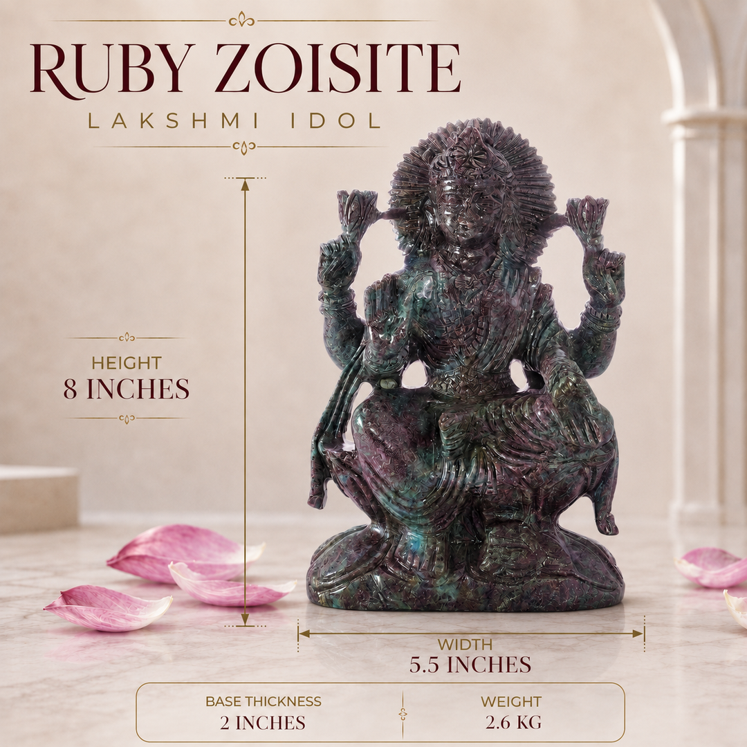 Ruby Zoisite Lakshmi Idol